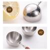 Light Wood Handle Spoon Measuring with Handle, Stainless Steel Baking Scoop, Coffee Corrosion Resistant Scoop Bean Milk Powder Teaspoon for