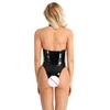 Womens Sexy Leather Lingerie  Teddy Bodysuit Backless Jumpsuit Underwear