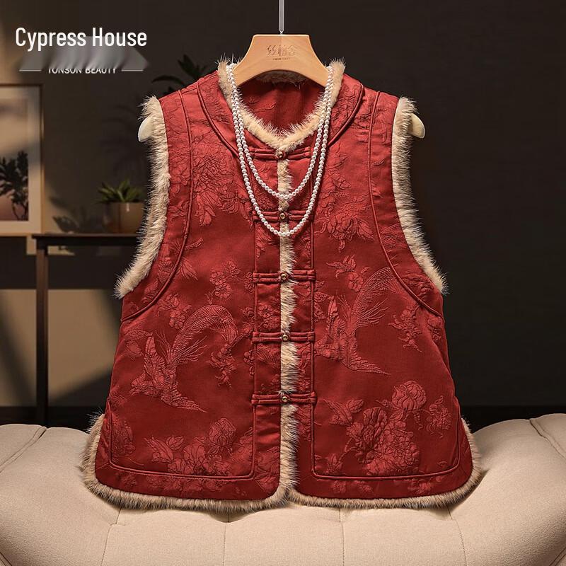 

Женский жаккардовый многослойный жилет в новом китайском стиле Sispers M