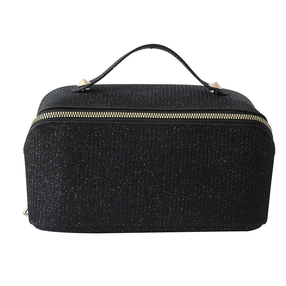 PU Makeup Bag Large Capacity Rhinestone Toiletry Bag Portable Women's Handheld Washing and Makeup Multi Functional Storage Bag