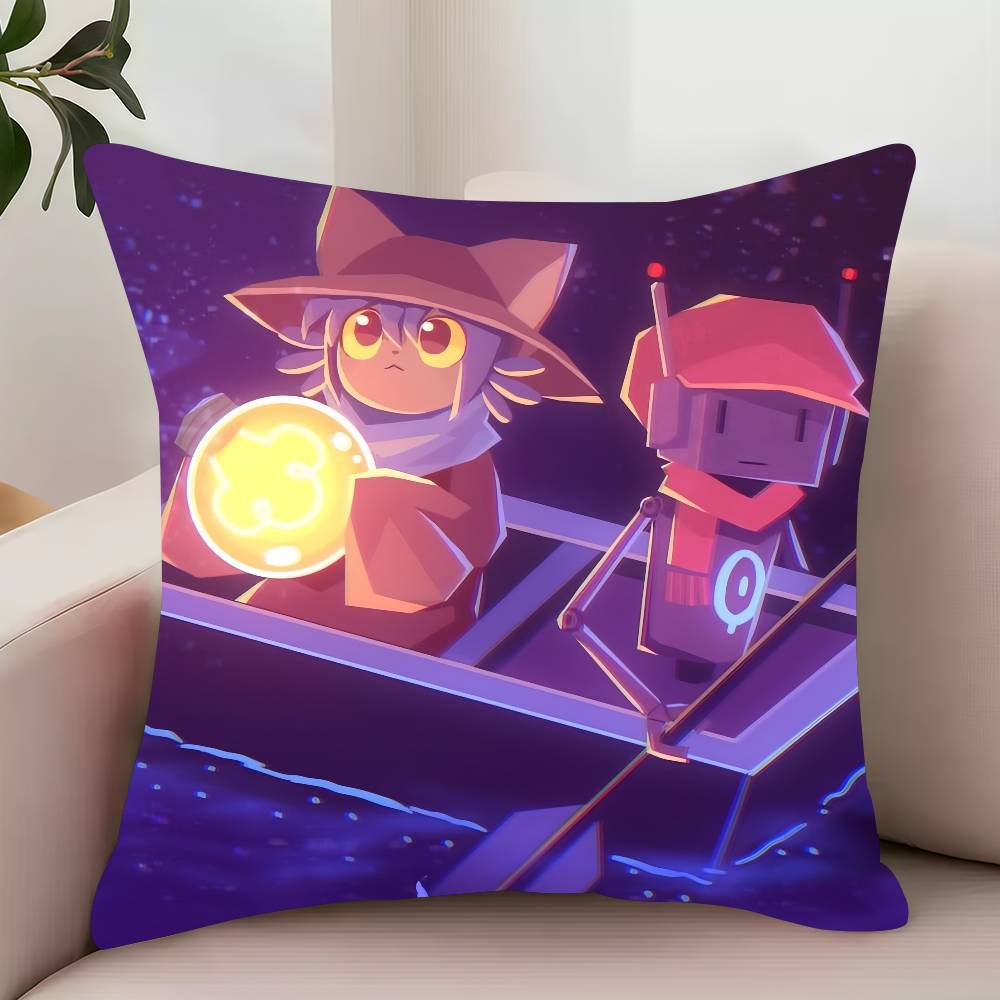 Милая Игровая Наволочка O-Oneshot Niko Декор Защитные Чехлы Удобные Мягкие Для Дивана Гостиной Домашнего Офиса Peach skin 18*18(CM)-1Pcs