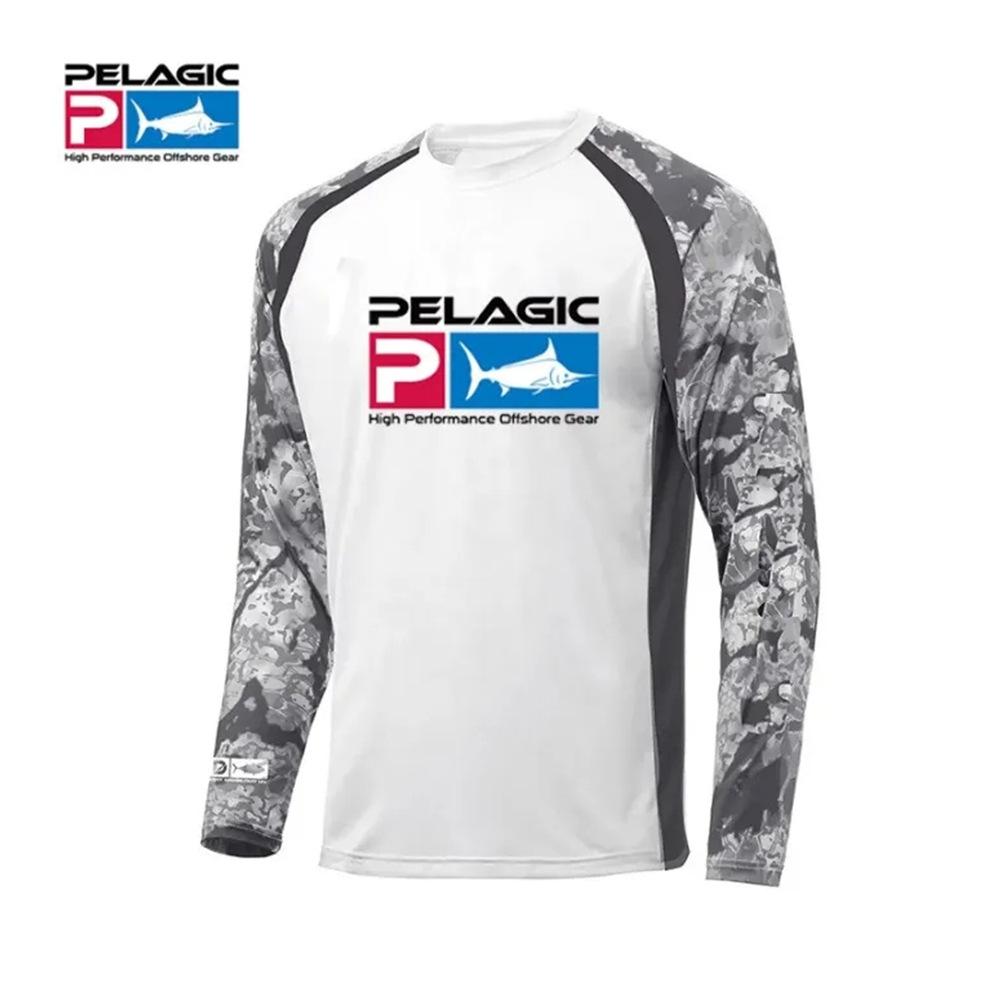 PELAGIC Men's Long Sleeve Fishing Suit Outdoor Fishing Performance Clothing Quick-Drying Sunscreen Fishing Suit