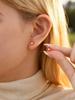 Sunflowers Enameled Small Stud Earrings, Stainless Steel Daisy Earrings For Women, Floral Hypoallergenic Piercing Jewelry