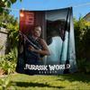 1pc Jurassic World Outdoor Flannel Blanket, Cozy & Warm Soft Te Playful Design, Napping Camping,