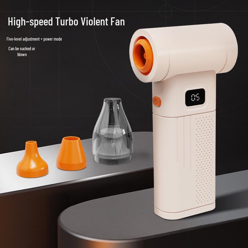 

Cross-border Handheld Type-C Turbo Fan: Stepless Speed, Dust & Snow Blower 74*38*143mm