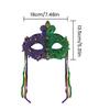 Mardi Gras Maske Maskenballmaske Mardi Gras Strass Halbgesichtsmaske mit Quasten Venezianische Prinzessin Feder Handgehaltene Maskenballmaske