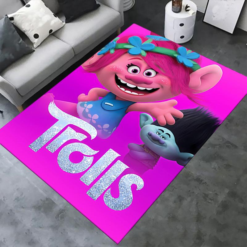 Trolls, Hair, Fun Office Carpet Soft Polyester Entrance Carpet Washable Non Slip Machine Washable In