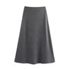 Women's Round Neck Knitted Top + A-Line Skirt Set