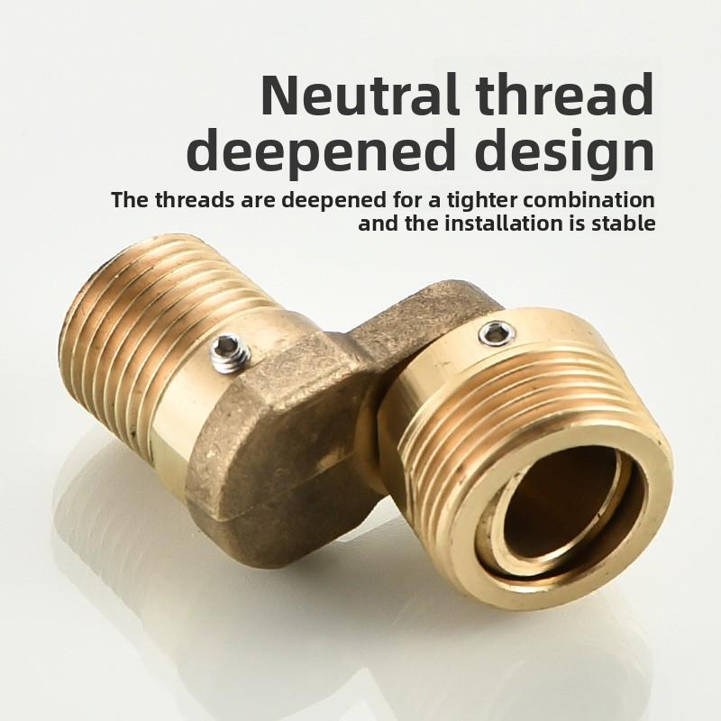 Copper Angled Curved Foot Angle Adjustment 360° Rotatable Eccentric Screw Corner Wall Mounted Shower Faucet Adapter