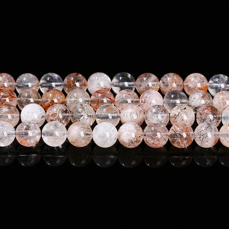 Jinde Natural Black Gold Super Seven Crystal Beads Bracelet for DIY Jewelry