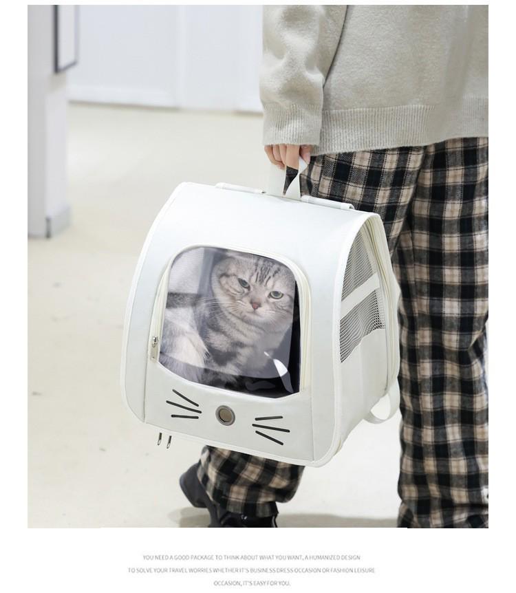 Large Capacity Portable Pet Shoulder Backpack for Cats and Dogs