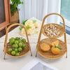 Fruit Tea Tray: Multi-layer Basket, Snack Plate, Brazier for Boiling Tea, Dried Fruit Display, Imitation Rattan Weave, Perfect for Afternoon Tea.