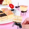 12 Pcs Ant Fruit Fake Ants Snacks Dessert Picks Toothpicks Reusable Dessert Forks Black Animal Appetizer