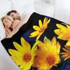Wild Sunflower Bouquet, Painterly Impression In Rich Soothing Tones Throw Blanket Sofa Anime Christmas Decoration Blankets