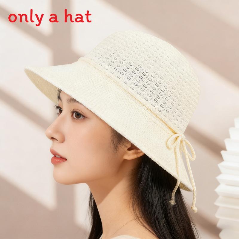 Summer Ladies Straw Hat With Large Brim For Beach And Vacation Use