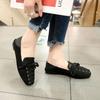 Single Shoes Women's Spring Summer New Doudou Shoes Flat Korean Version Versatile Student Lace-up Small Leather Shoes Social Fashion
