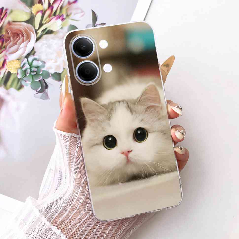 For vivo Y05 4G 6.74" Case Simple Cute Cartoon Cat Rabbit Silicone TPU Back Cover For Vivo y05 VIVO Y 05 4G Phone Cases Bumper