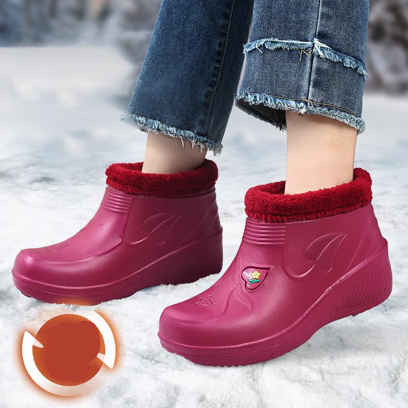 Warme Schneestiefel Herren Damen Wasserdicht Küchenarbeitsschuhe Stiefel Autowäsche