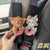 Authentic Tom and Jerry Female Car Seat Belt Shoulder Protector Cute Doll Car Accessories Seat Belt Decoration Gift