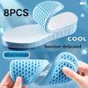 8-Pack Summer Ice Cooling Insoles – Breathable, Sweat-Wicking & Shock Absorbent for All-Day Comfort
