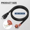 120V Block Heater Cord For Heavy Duty Immersion Heaters And Engine Block Heaters 6-Feet 16AWG, Compatible With Ford F250 F350 And Dodge Ram 2500 Cumm