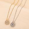 Two-wearing Heart-to-heart Four-leaf Clover Pendant Necklace Female Opening and Closing Folding Creative Clavicle Chain