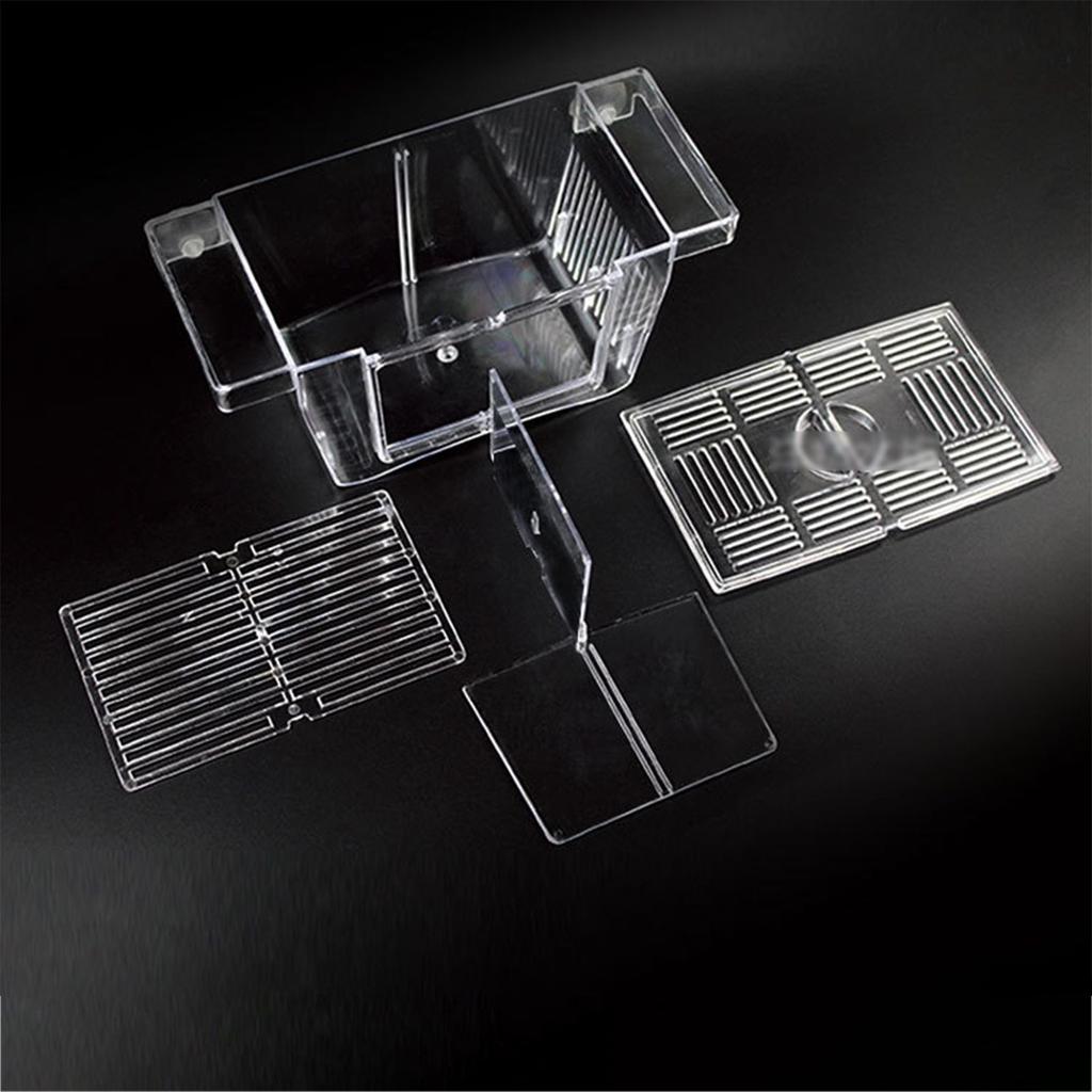 Aquarium Fish Tank Breeder Box Transparent Great Water Flow Box for Baby Fish Clownfish Guppy