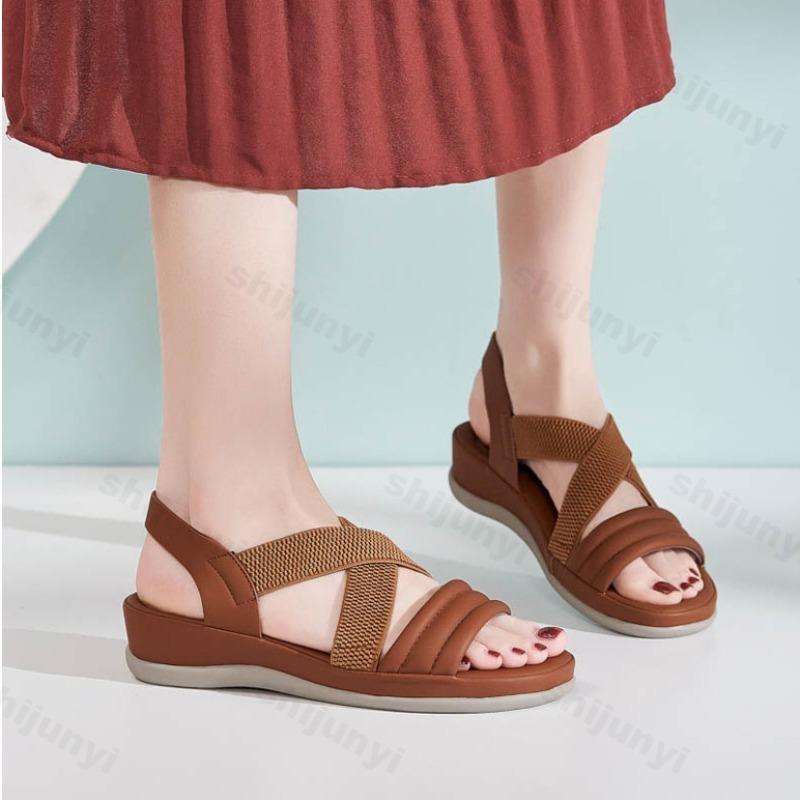 Fashion Women Sandals Comfortable Non-slip Wedges Peep Toe Summer 2025 Platform Fashion Sandals Sandalias De Mujer Plus Size 36-42
