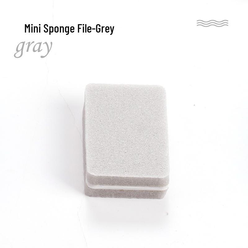 Mini Tofu Sponge Nail File: Dual-Sided Manicure Polishing Tool
