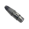 Black Triple-Core XLR Connector for Premium Microphones