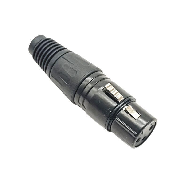 Black Triple-Core XLR Connector for Premium Microphones