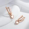 Minimalist Style  Rose Gold Color Heart Drop Earrings For Women Trendy Jewelry Party Wedding Accessories Fine Jewelry