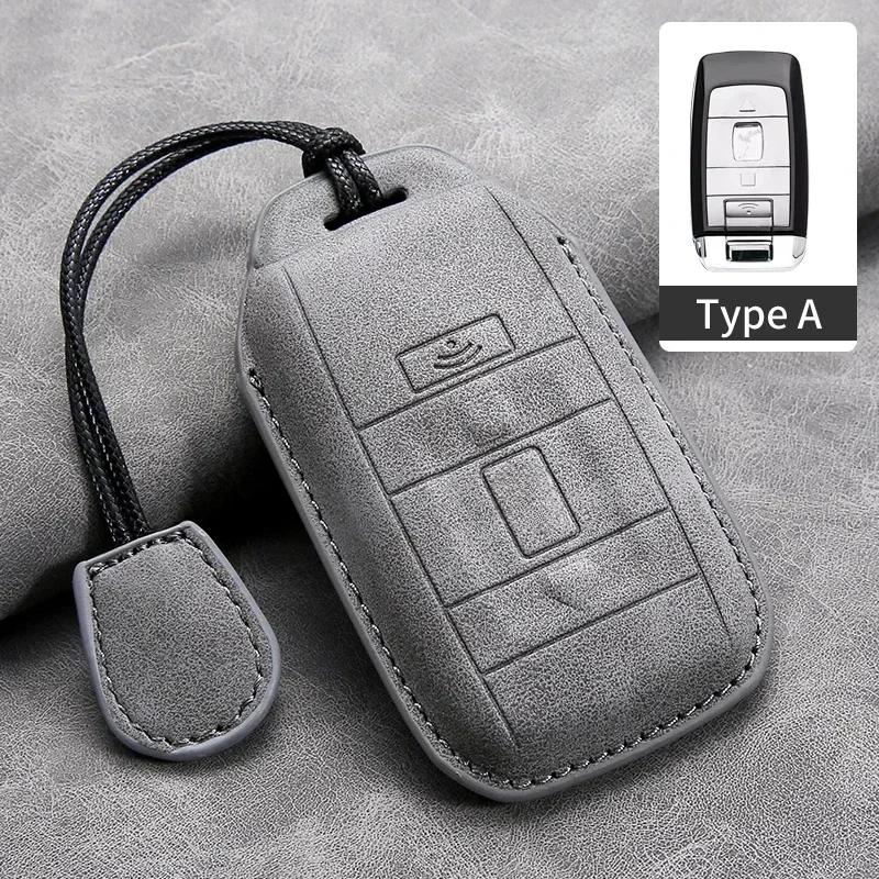 Leather New Car Key Cover Use For Rolls-Royce Cullinan Phantom Ghost Wraith Dawn Key Case Shell Buckle Auto Interior Accessories