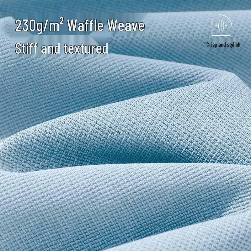 Jeanswest Men's Waffle Texture Short-Sleeve Polo Shirt
