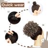 MISS WIG Haarknoten, Perückenstück, elastischer Kordelzug, lockerer großer lockiger Dutt, 60 g, synthetische kurze Pferdeschwanzverlängerung für Frauen, tägliches Tragen, Perücke