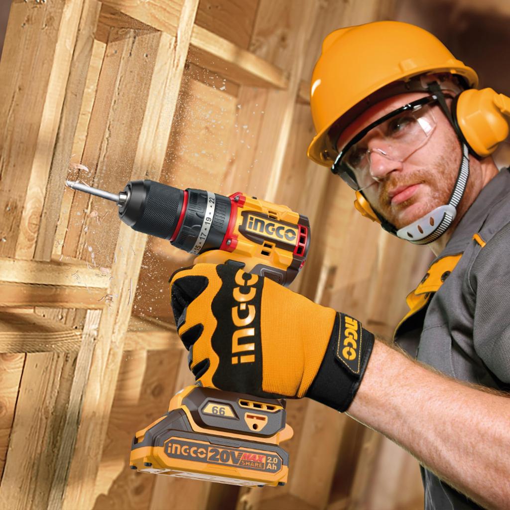 INGCO 20V Cordless Brushless Combo Drill and Impact Driver Twin Kit CKLI20277