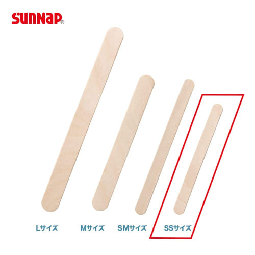 Sunnap Disposable Wooden Spatulas (Small Size), SS Size, Pack of 100, Hygienic Inner Bag Boxed, Slim Width, Compact, Convenient for Applying Wax and O