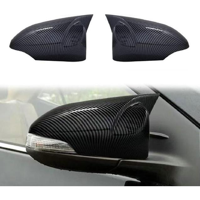 

1Pair Car Rear View Mirror Cover Cap W/Tapes for Toyota Camry 2012-2017 Fits W/Turn Signal Models Mirror Guard Covers Exterior Decoration Trims Black углеродного волокна черного