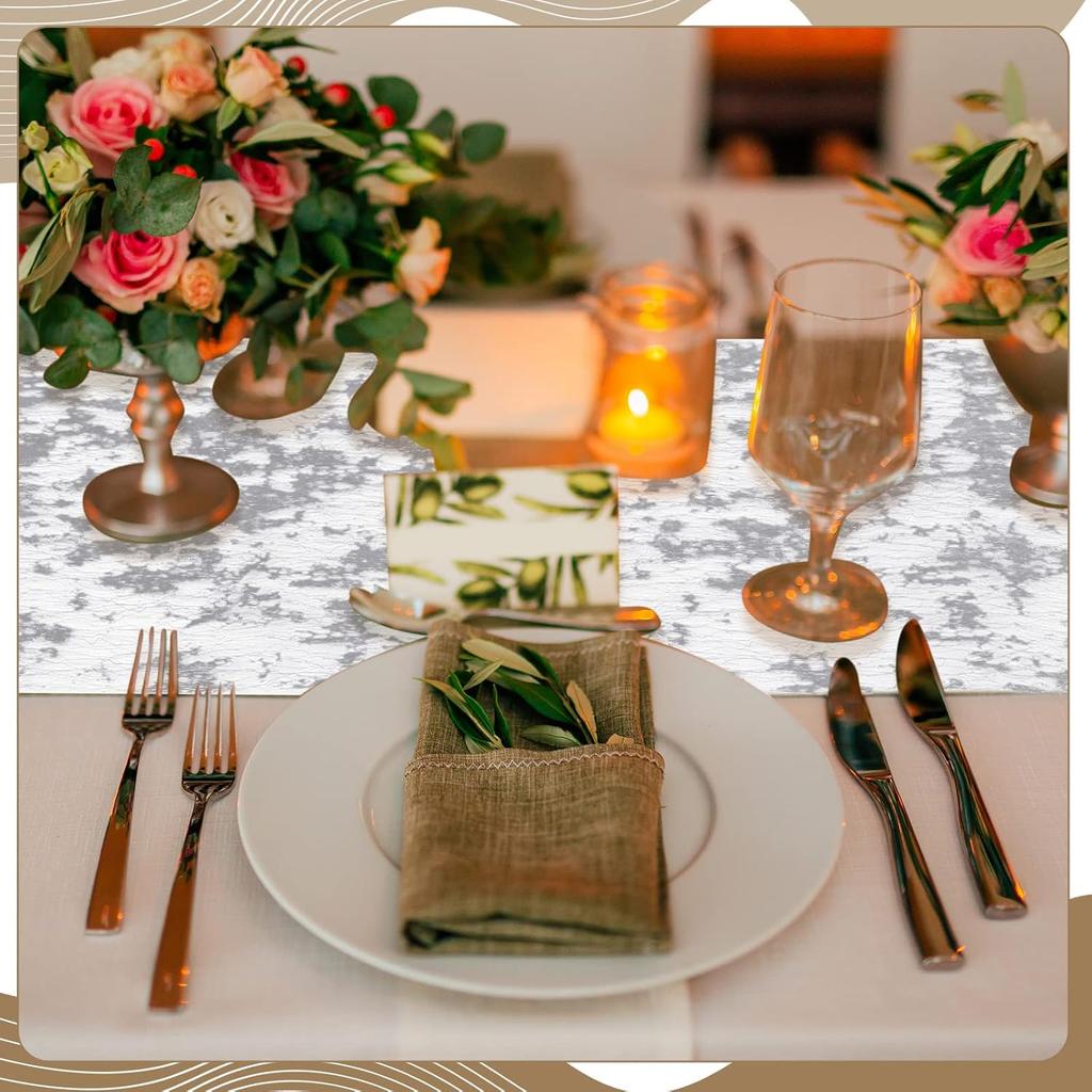 Mixweer 10 Pieces Metallic Table Runner 11 X 110 Inches Sequin Table Runners for Thin Mesh Decorations Party Wedding Birthday Bridal Shower