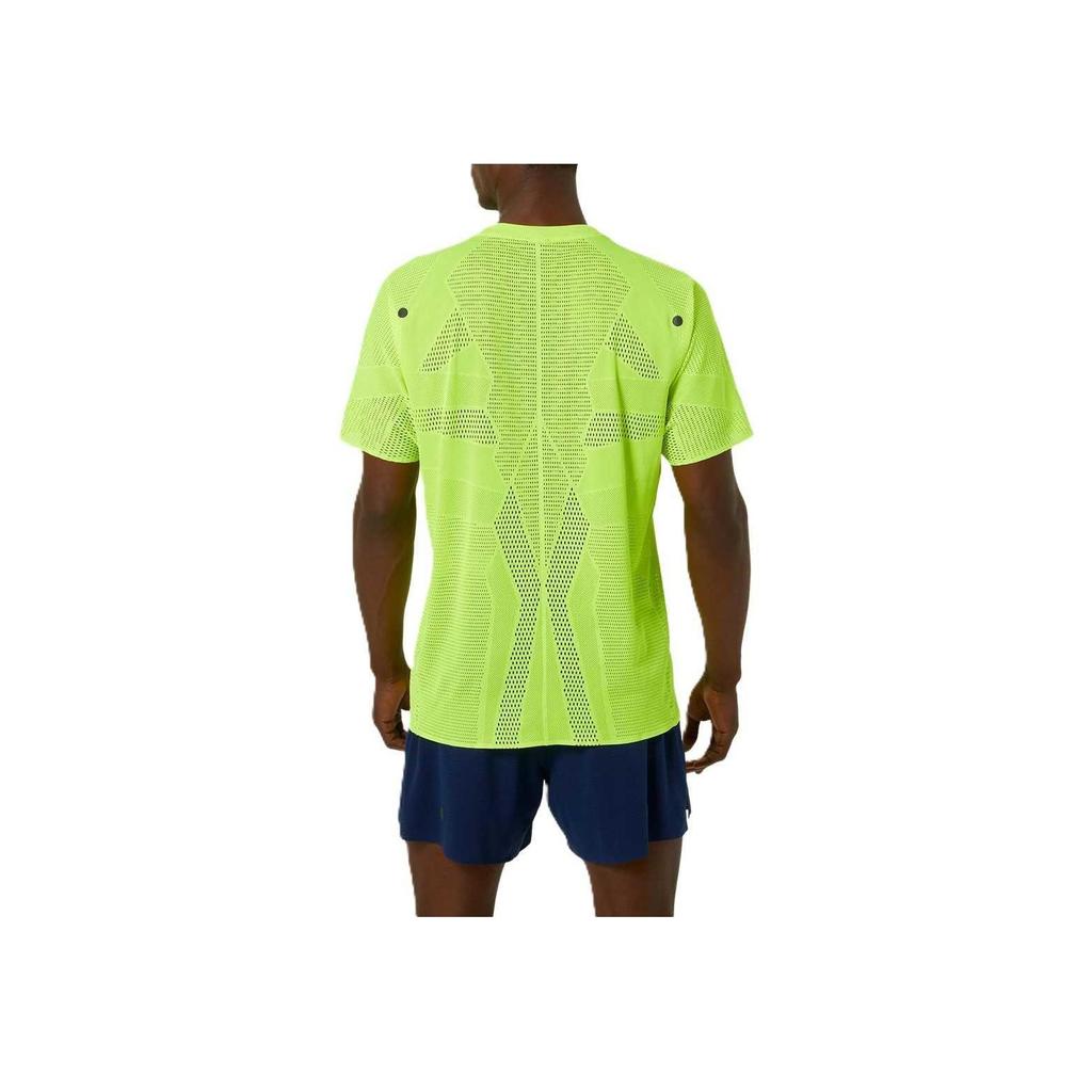 Asics Metarun Short Sleeve Running T-Shirt Cool Comfortable Lightweight Breathable Men Tops Yellow 2011C986-750