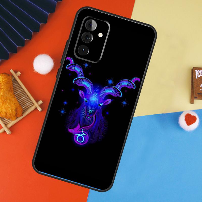 Neon Zodiac Signs Case For Samsung Galaxy A14 A34 A54 A55 A35 A15 A73 A53 A33 A23 A13 A12 A32 A52 A51 Cover