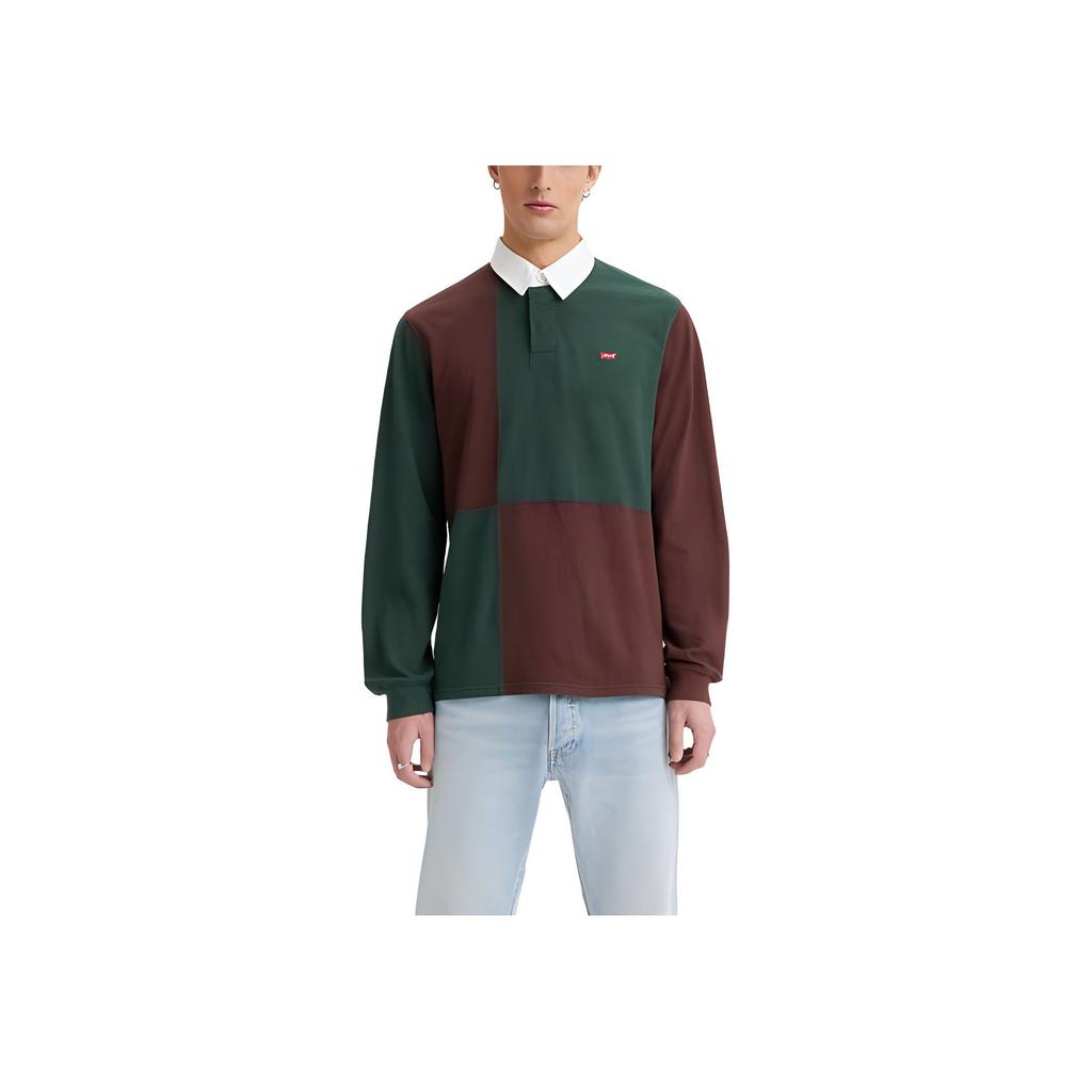 Levis Color Block Long Sleeve Polo Shirt Men Tops A5830-0001