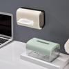 Transparent Wall-Mounted Luxury Tissue Box with Storage for Bathroom and Living Room