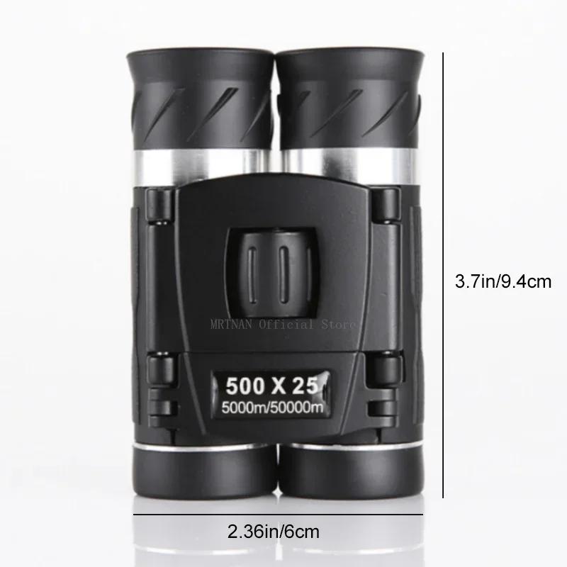 500x25 Powerful Binoculars Telescope Long Range Portable Folding Low Light Binoculars for Hunting Camping