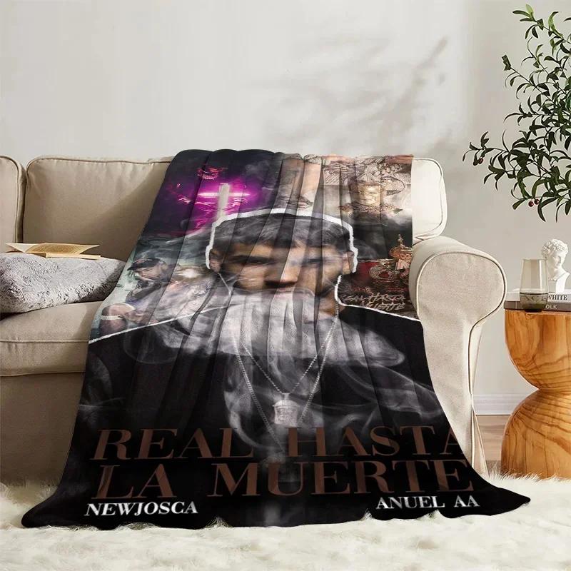 Fluffy Blankets Anuel AA Bed Sofa Camp Nap Bedspread Soft Blankets Fleece Home Textile Birthday Gift Blanket Bedroom Decor