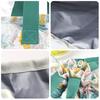 Insulated Lunch Bag Large Capacity Portable Office Beach Picnic Storage Bag Leak-proof Leaf Print Thermal Cooler Pouch Drawstring Handbag