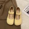 Mary Jane Women's Shoes Soft Leather 2025 Spring and Autumn Versatile Flat-soled Single Shoes Late Evening Breeze Gentle Shoes Soft-soled Comfortable