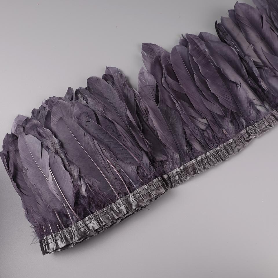 2M Natural Dyed Goose Feather Trims Real Geese Duck Feathers Fringe Ribbons For Handmade Crafts Pumas Wedding Accessories