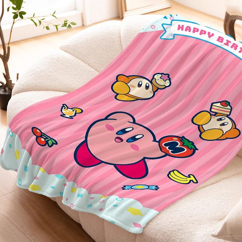 Decorative Sofa Blanket K-Kirbys Lovely Warm Knee Bed Fleece Camping Custom Fluffy Soft Blankets for Winter Microfiber Bedding