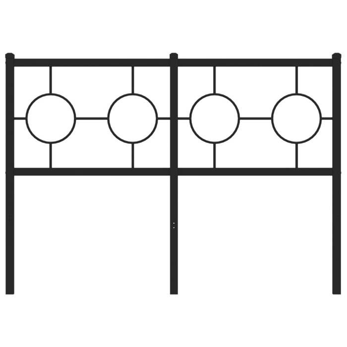 VidaXL Tête de Lit Métal, Tête de Lit avec Pieds, Meuble de Chambre à Coucher, Accessoire de Lit Double, Tête de Cadre de 376257